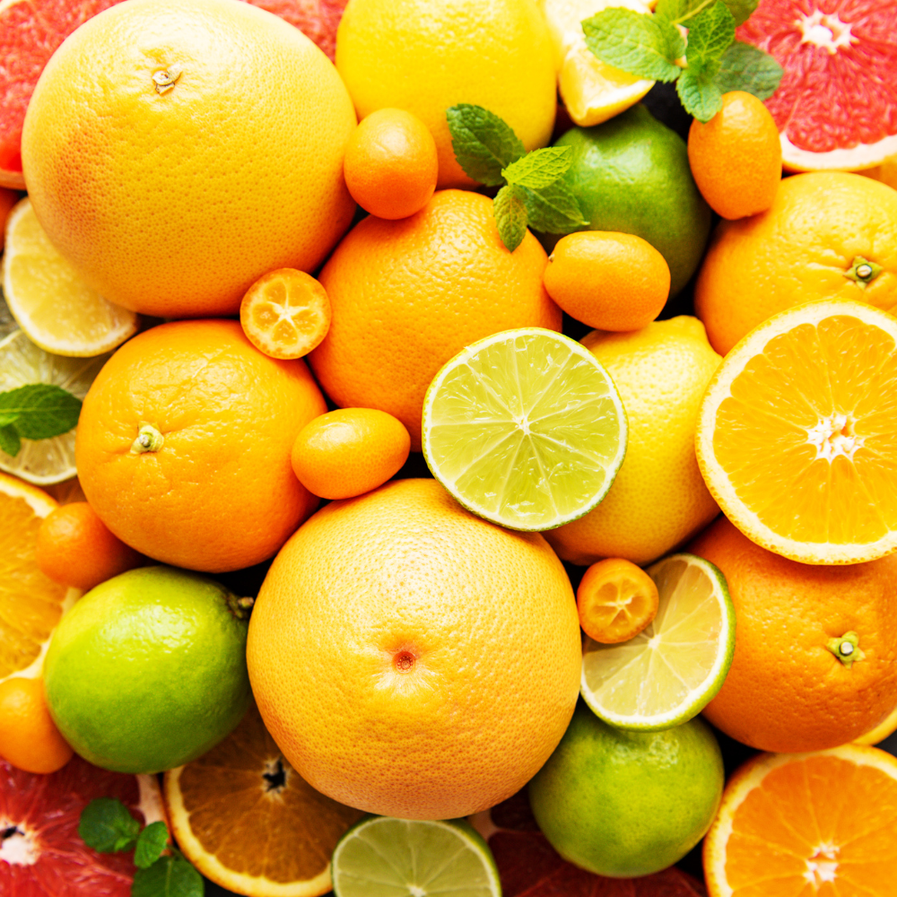 Collection d'agrumes : citronniers, orangers, mandariniers en pleine ...